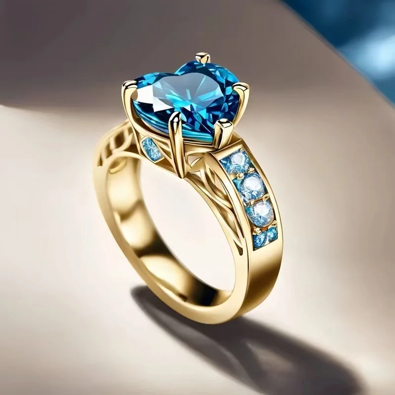 Creative Blue Zircon Fashion Ring — image 1