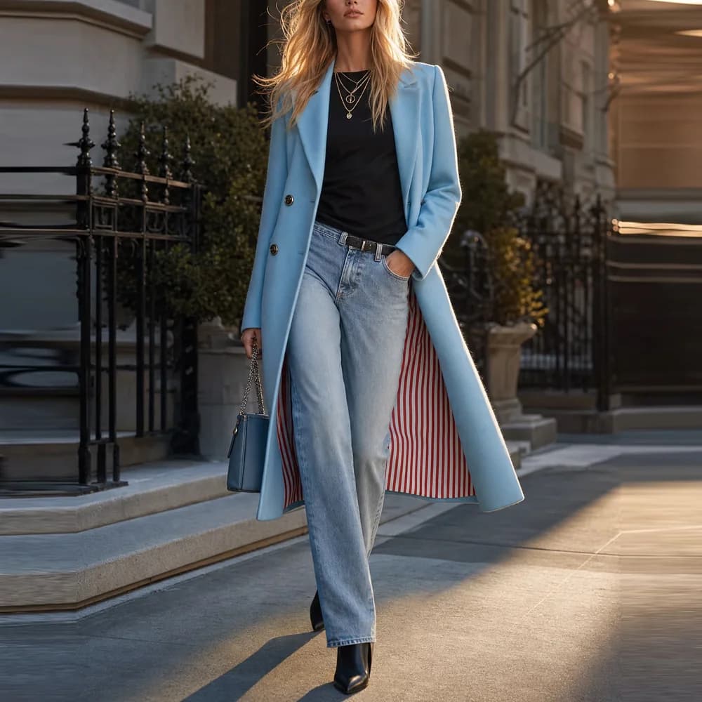 Double Breasted Women's Casual Fashion Coat — image 1