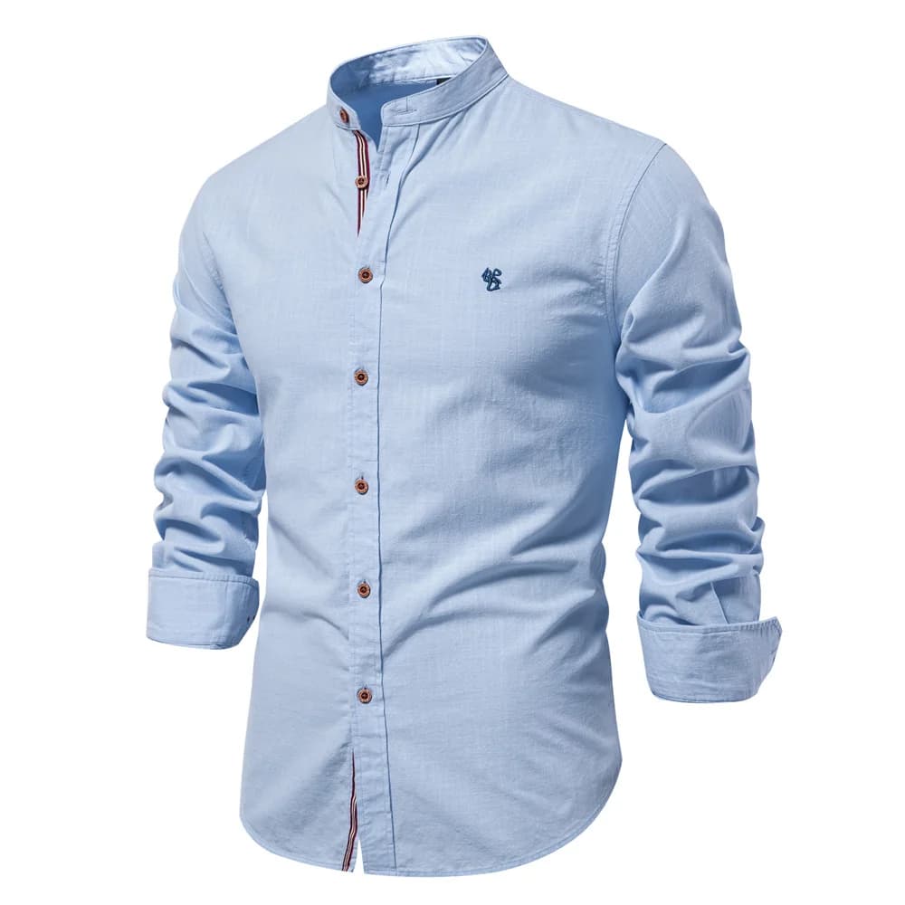 Men's Cotton Linen Long Sleeve Casual Shirt