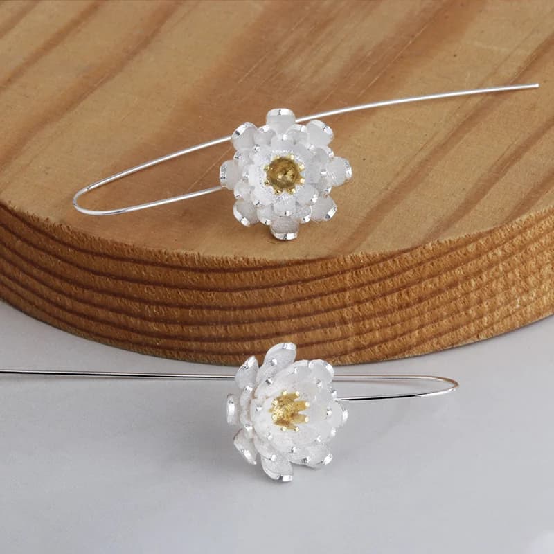 Vintage Floral Drop Earrings for Women — image 1
