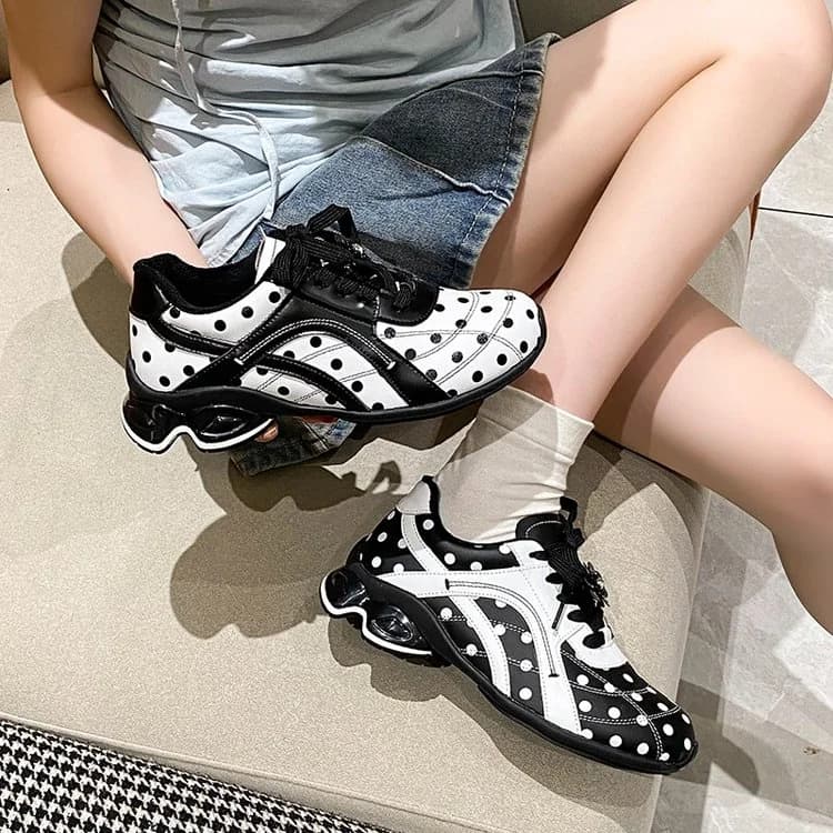 Women Polka Dot Air Cushion Sneakers — image 1