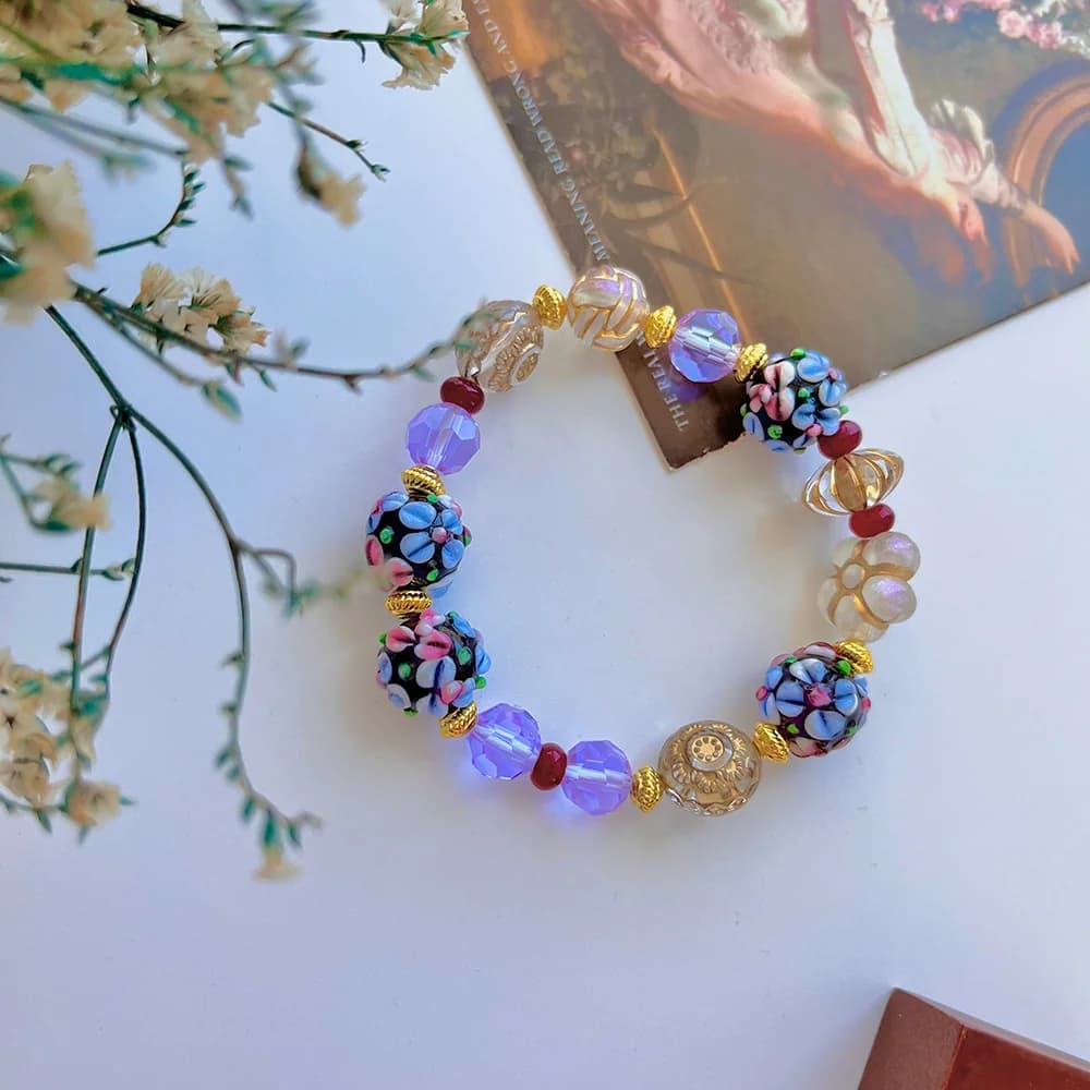 Women's Colored Glazed Bead Bracelet — image 1