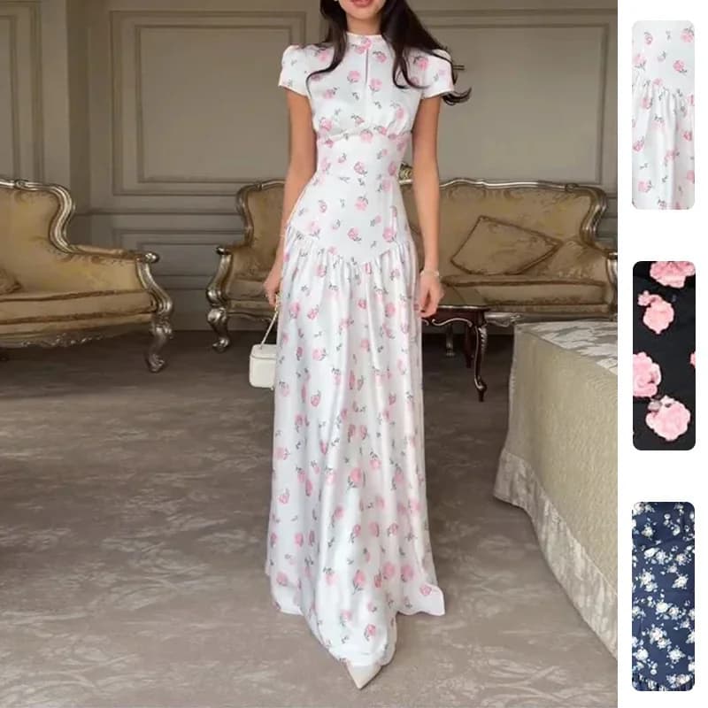 Women's Loose Printed Summer Long Dress — image 1